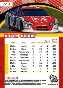 2006 Press Pass - Cup Chase Prizes #CC 8 Kasey Kahne Back