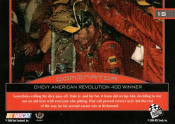 2006 Press Pass Dominator Dale Earnhardt Jr. #18 Dale Earnhardt Jr. '04 Chevy 400 Win Back