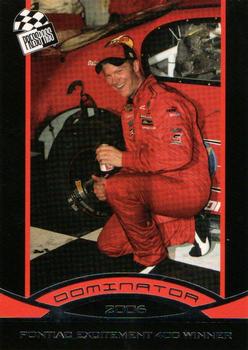 2006 Press Pass Dominator Dale Earnhardt Jr. #30 Dale Earnhardt Jr. '06 Pontiac 400 Win Front