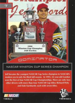 2006 Press Pass Dominator Jeff Gordon #7 Jeff Gordon '95 Champion Back