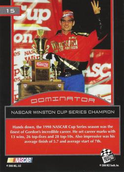 2006 Press Pass Dominator Jeff Gordon #15 Jeff Gordon '98 Champion Back
