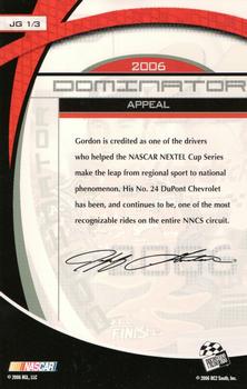 2006 Press Pass Dominator Jeff Gordon - Dominator Jeff Gordon Jumbo #JG 1 Jeff Gordon Back