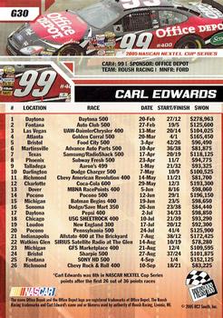 2006 Press Pass - Gold #G30 Carl Edwards Back