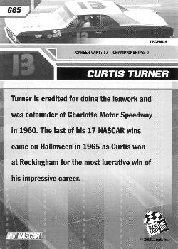 2006 Press Pass - Gold #G65 Curtis Turner Back