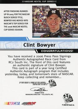2006 Press Pass - Signings #NNO Clint Bowyer Back