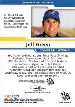 2006 Press Pass - Signings #NNO Jeff Green Back