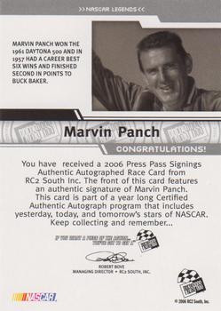 2006 Press Pass - Signings #NNO Marvin Panch Back