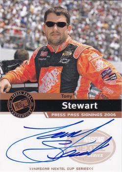 2006 Press Pass - Signings #NNO Tony Stewart Front
