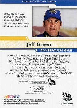 2006 Press Pass - Signings Gold #NNO Jeff Green Back