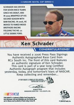 2006 Press Pass - Signings Gold #NNO Ken Schrader Back