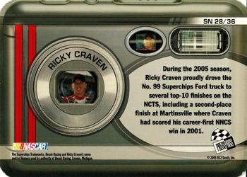 2006 Press Pass - Snapshots #SN 28 Ricky Craven Back