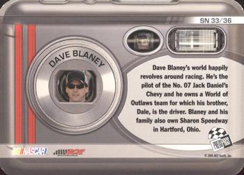 2006 Press Pass - Snapshots #SN 33 Dave Blaney Back