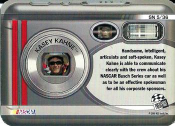 2006 Press Pass - Snapshots #SN 5 Kasey Kahne Back