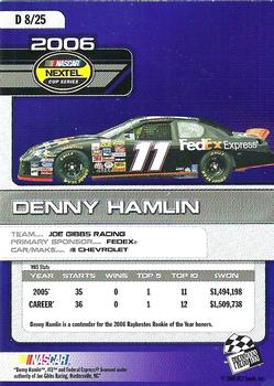 2006 Press Pass Top 25 Drivers & Rides #D 8 Denny Hamlin Back