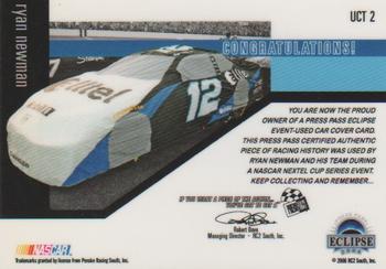 2006 Press Pass Eclipse - Under Cover Cars #UCT 2 Ryan Newman Back