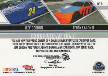 2006 Press Pass Eclipse - Under Cover Double Cover #DC 5 Jeff Gordon / Terry Labonte Back