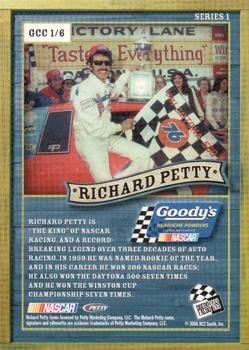 2006 Press Pass Goody's #GCC 1 Richard Petty Back