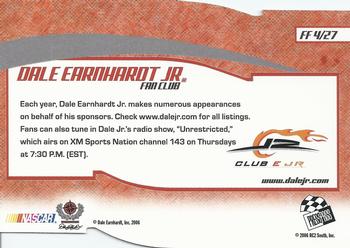 2006 Press Pass Optima - Fan Favorite #FF 4 Dale Earnhardt Jr. Back