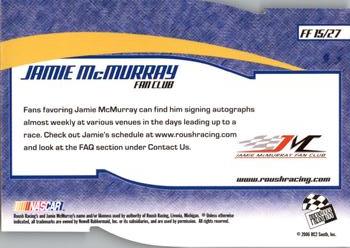 2006 Press Pass Optima - Fan Favorite #FF 15 Jamie McMurray Back