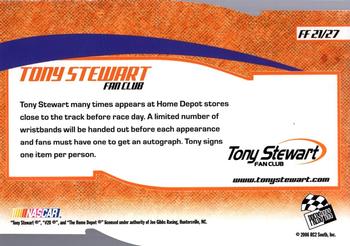 2006 Press Pass Optima - Fan Favorite #FF 21 Tony Stewart Back