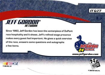 2006 Press Pass Optima - Fan Favorite #FF 6 Jeff Gordon Back