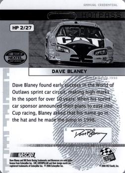 2006 Press Pass Stealth - Hot Pass #HP 2 Dave Blaney Back