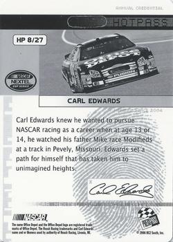 2006 Press Pass Stealth - Hot Pass #HP 8 Carl Edwards Back