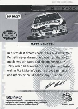 2006 Press Pass Stealth - Hot Pass #HP 16 Matt Kenseth Back