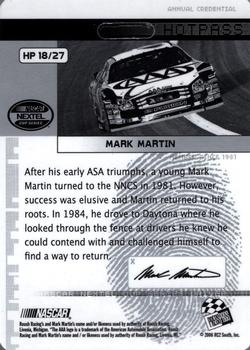 2006 Press Pass Stealth - Hot Pass #HP 18 Mark Martin Back