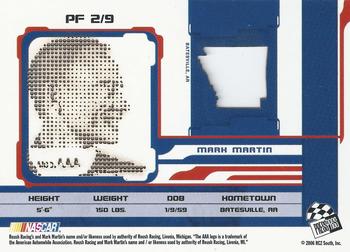 2006 Press Pass Stealth - Profile #PF 2 Mark Martin Back