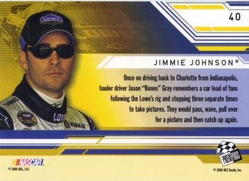 2006 Press Pass Stealth - Retail #40 Jimmie Johnson's Rig Back