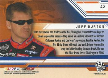 2006 Press Pass Stealth - Retail #42 Jeff Burton's Rig Back