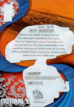 2006 Press Pass VIP - Lap Leader Transparent #LLT 9 Jeff Burton Back