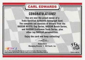 2006 Traks - Autographs #NNO Carl Edwards Back