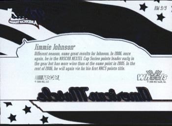 2006 Wheels American Thunder - American Muscle #AM 9 Jimmie Johnson Back