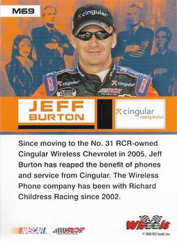 2006 Wheels High Gear - MPH #M69 Jeff Burton Back