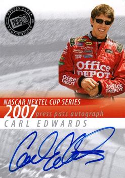 2007 Press Pass - Autographs #NNO Carl Edwards Front