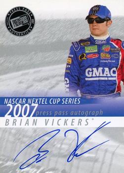 2007 Press Pass - Autographs #NNO Brian Vickers Front