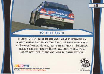 2007 Press Pass #B81 Kurt Busch's Car Back