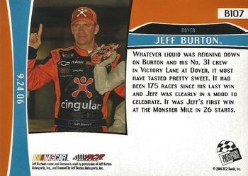 2007 Press Pass - Blue #B107 Jeff Burton Back