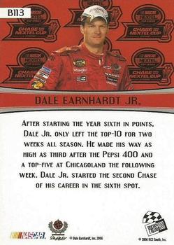 2007 Press Pass - Blue #B113 Dale Earnhardt Jr. Back
