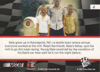 2007 Press Pass - Dale The Movie #4 Dale Earnhardt/Son of a Legend Back