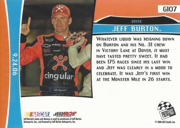 2007 Press Pass - Gold #G107 Jeff Burton Back