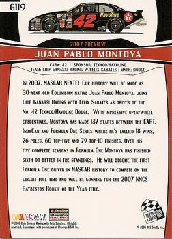 2007 Press Pass - Gold #G119 Juan Pablo Montoya Back