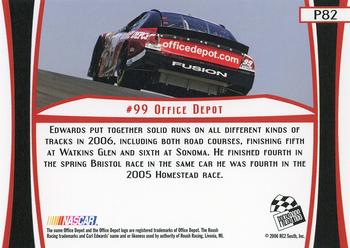 2007 Press Pass - Platinum #P82 Carl Edwards' Car Back