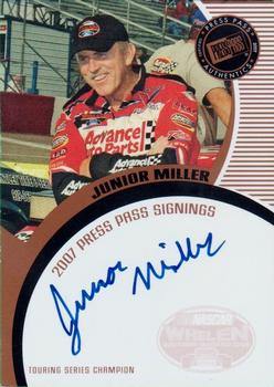 2007 Press Pass - Signings #NNO Junior Miller Front