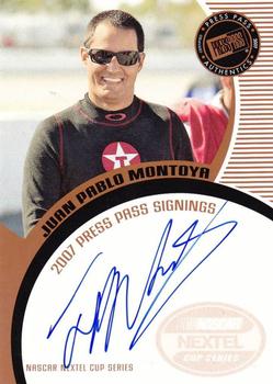 2007 Press Pass - Signings #NNO Juan Pablo Montoya Front