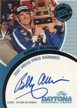 2007 Press Pass - Signings Blue Daytona #NNO Bobby Allison Front