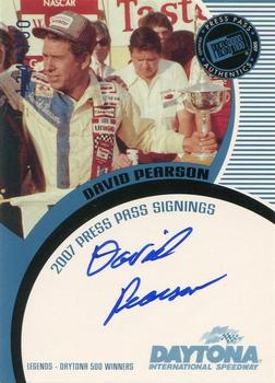 2007 Press Pass - Signings Blue Daytona #NNO David Pearson Front