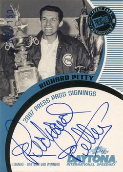 2007 Press Pass - Signings Blue Daytona #NNO Richard Petty Front